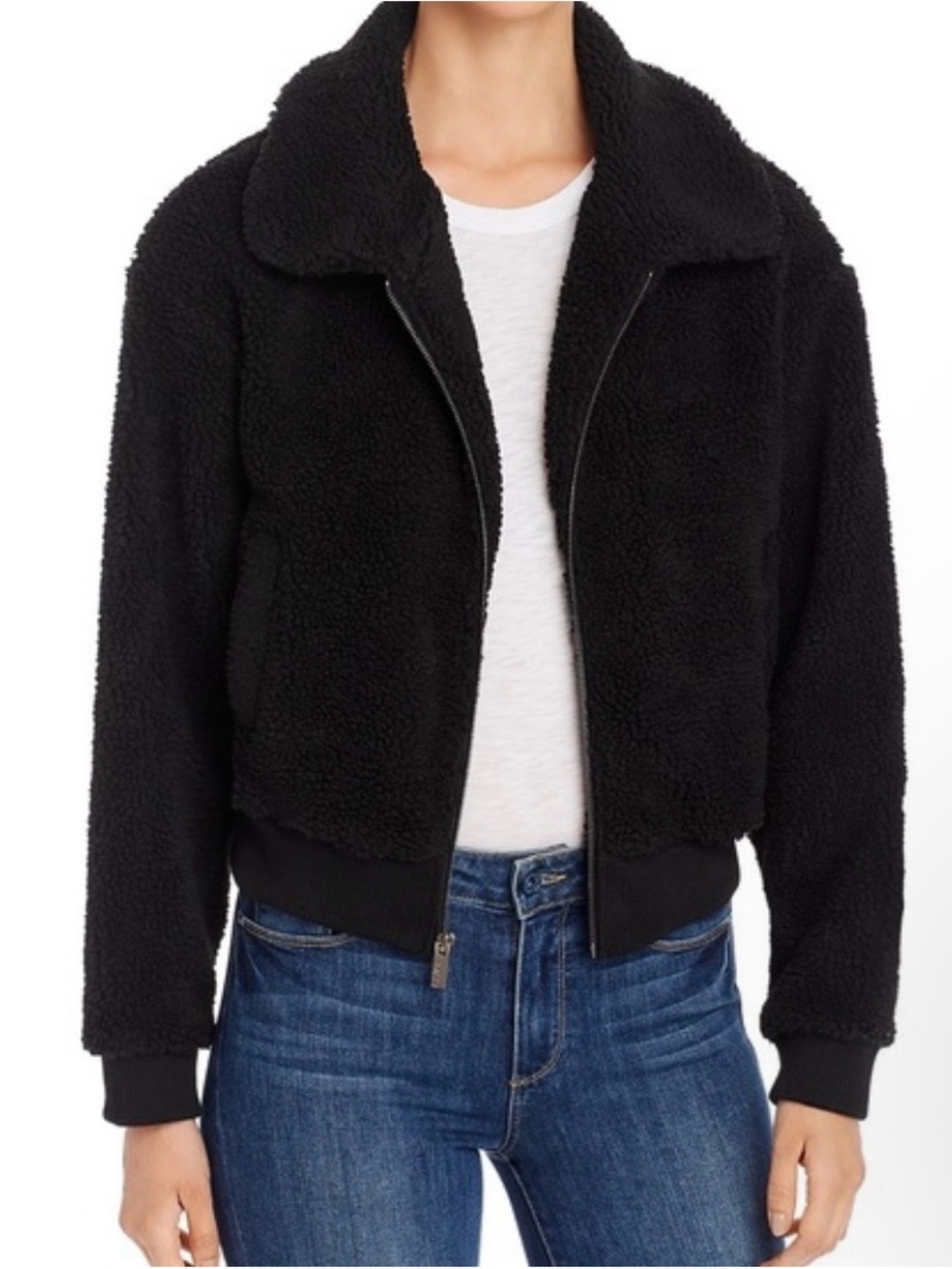 Marc New York Black Sherpa Bomber